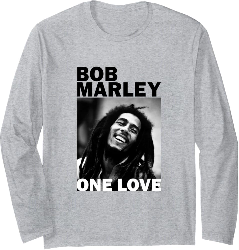 Amazon.com: Official Bob Marley One Love Photo Long Sleeve T
